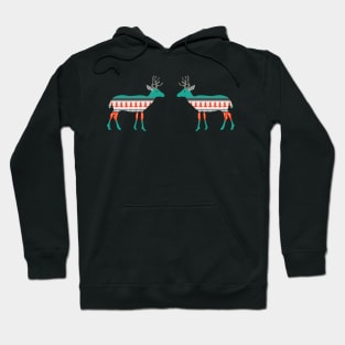 Festive deer pattern Hoodie